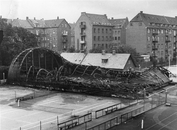 Foto. Sabotage i Odense 1943